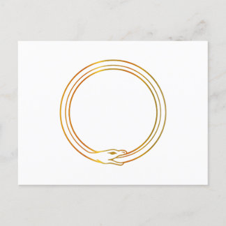 オウロボロス Ouroboros 金色の自己を食す蛇のシンボル インビテーションポストカード
