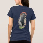 オウンビの直立姿 – ニシゴリラの力強さ トライブレンドTシャツ (裏面)