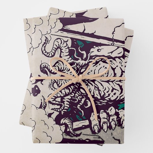 オウ・クチュルフの怪物Tシャツ ラッピングペーパーシート (インサイチュ)