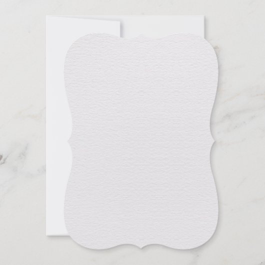 オエレガントフホワイトの音符とスタッフ結婚 招待状 (裏面)