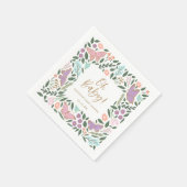 オエレガントベビーバタフライガーデンベイビーシャワー スタンダードカクテルナプキン (角)