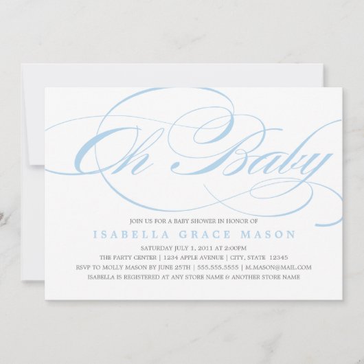 オエレガントベビー|ベビーシャワー招待状 招待状 (正面)