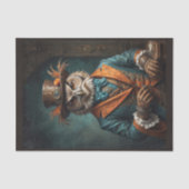 オエレガントレビクトリアンンジとブルーのフクロウの年齢 薄葉紙 (正面)