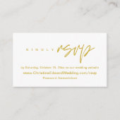 オエレガントンラインRSVPエンク結婚ロージャ、ミニマリスト エンクロージャーカード (正面)