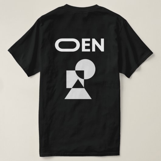 オエン不透明な形状 Tシャツ (デザイン裏面)