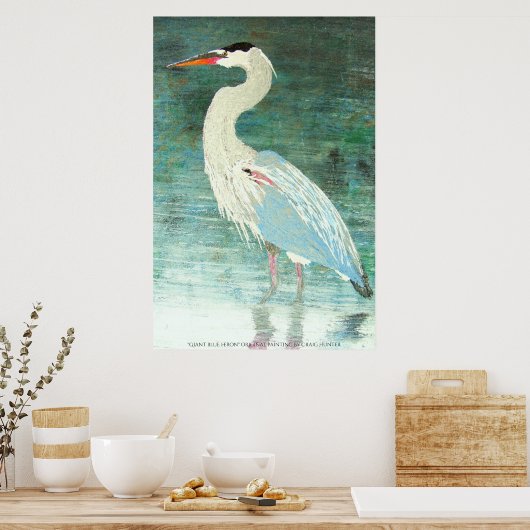 オオアオサギ ポスター (キッチン)
