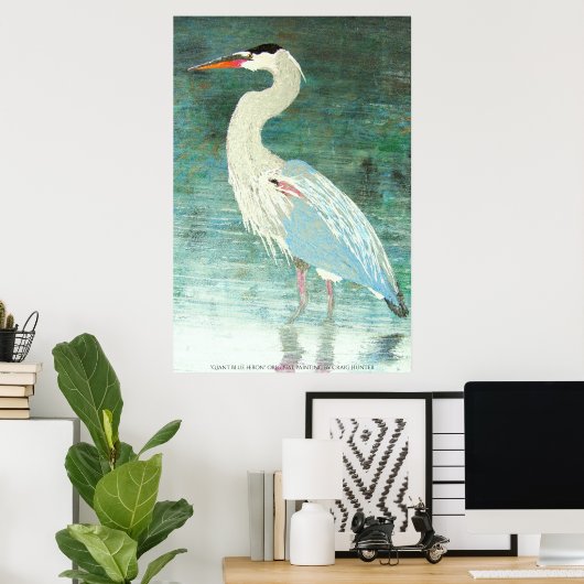 オオアオサギ ポスター (ホームオフィス)