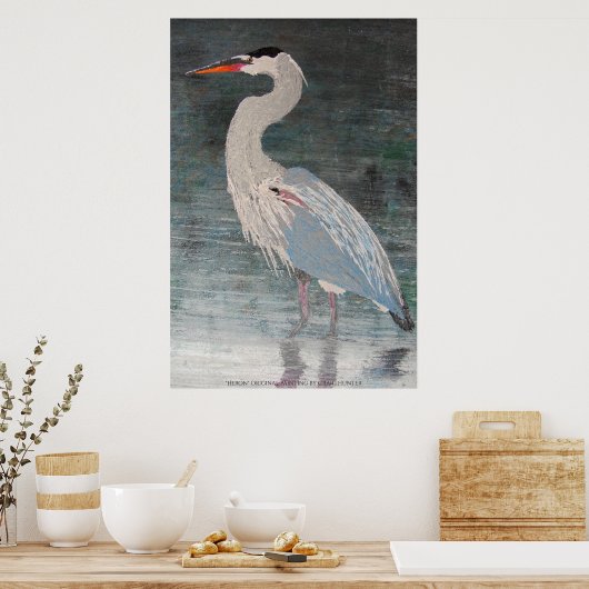 オオアオサギ ポスター (キッチン)