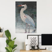 オオアオサギ ポスター (ホームオフィス)