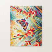 オオイにグラジオラスを持つ小さな亀の地獄の蝶 ジグソーパズル (縦)