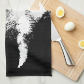 オオオカマタオル野生のハスキー犬の茶タオル キッチンタオル (四つ折り)