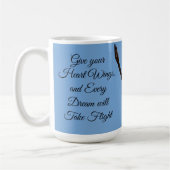 オオオカミの飛行感動的 コーヒーマグカップ (左)