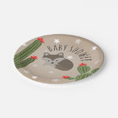 オオオカミフローラ多肉性サボテン赤ちゃんシャワー ペーパープレート (アングル)