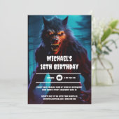 オオオカミ人夜森ハロウィーンの誕生日 招待状 (スタンド正面)