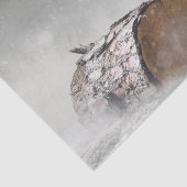 オオオカミ冬の雪の森の月景色 薄葉紙 (詳細)