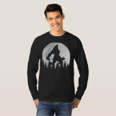 オオオカミ満月狼男オオカミ男 Tシャツ (正面フル)