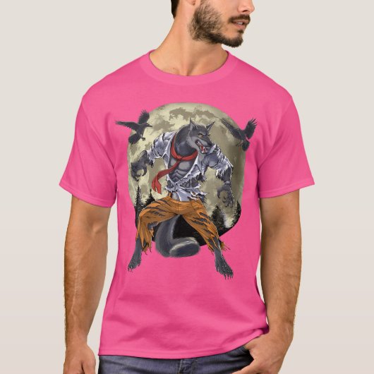 オオオカミ満月 Tシャツ (正面)