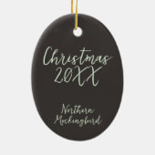 オオオカミ絵を描ドリの年 セラミックオーナメント (裏面)