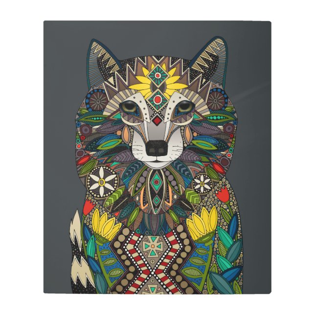 オオオカミ メタルプリント (正面)