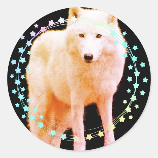オオオカミ ラウンドシール (正面)