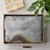 オオオカリス冬の雪の森ムーンランドスケープ 薄葉紙 (ギフト)