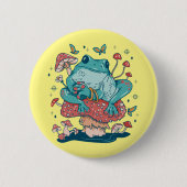 オオカガガエルの家 缶バッジ (正面)