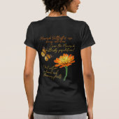 オオカナダモと百日草 Tシャツ (裏面)