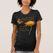 オオカナダモと百日草 Tシャツ (正面)