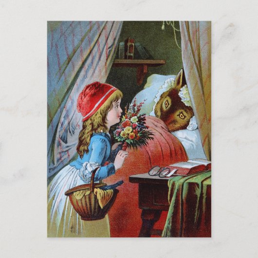 オオカミおばあちゃんベッド ポストカード (正面)