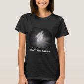 オオカミおよびカルマ(黒) Tシャツ (正面)