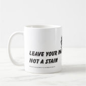 オオカミおよびスローガンのコップの芸術 コーヒーマグカップ (左)