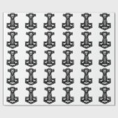 オオカミおよびヤギが付いている異教のなトールのハンマー ラッピングペーパー (フラット)