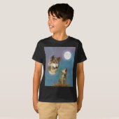 オオカミおよび幼いこども Tシャツ (正面フル)