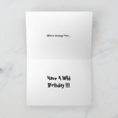 オオカミおよび死んだヒツジが付いているおもしろいなバースデー・カード カード (内部)