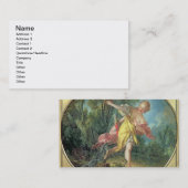 オオカミから逃げているリアシルビア1756年 名刺 (正面/裏面)