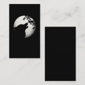 オオカミがうなる美しい動物のお月さま 名刺 (正面/裏面)