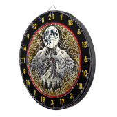 オオカミがゴールデンムーンの光の下で吠える ダーツボード (正面右)