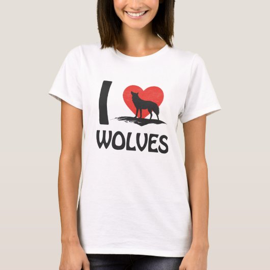 オオカミが大好き Tシャツ (正面)
