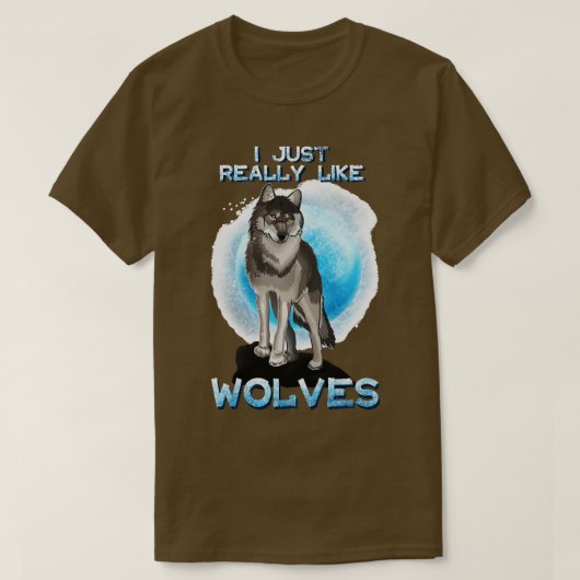 オオカミが大好き Tシャツ (デザイン正面)