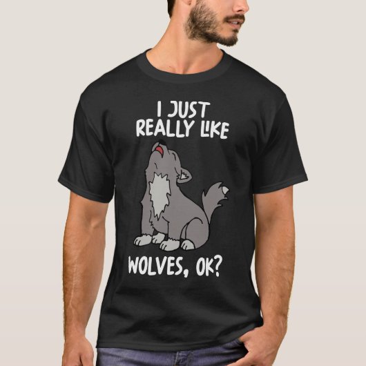 オオカミが好きなんだ Tシャツ (正面)