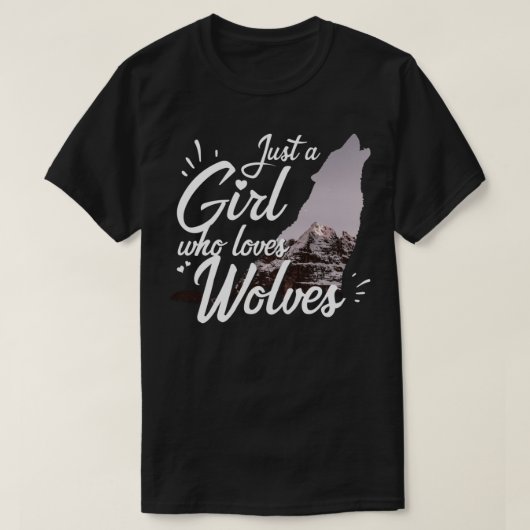 オオカミが好きな女の子 Tシャツ (デザイン正面)