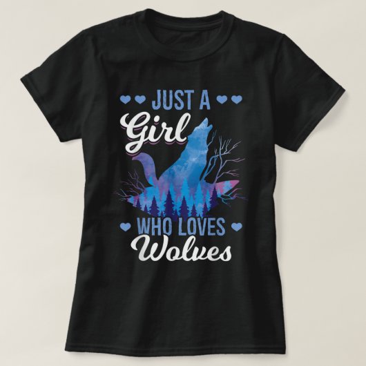 オオカミが好きな女の子 Tシャツ (デザイン正面)
