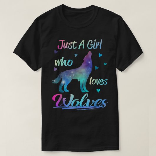 オオカミが好きな女の子 Tシャツ (デザイン正面)