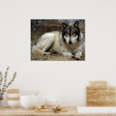 オオカミが待ち伏せして見ている ポスター (キッチン)