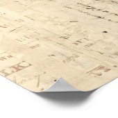 オオカミが月でハウリングヴィンテージウルフアート ポスター (角)