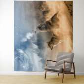 オオカミが月で吠える タペストリー (インサイチュ)