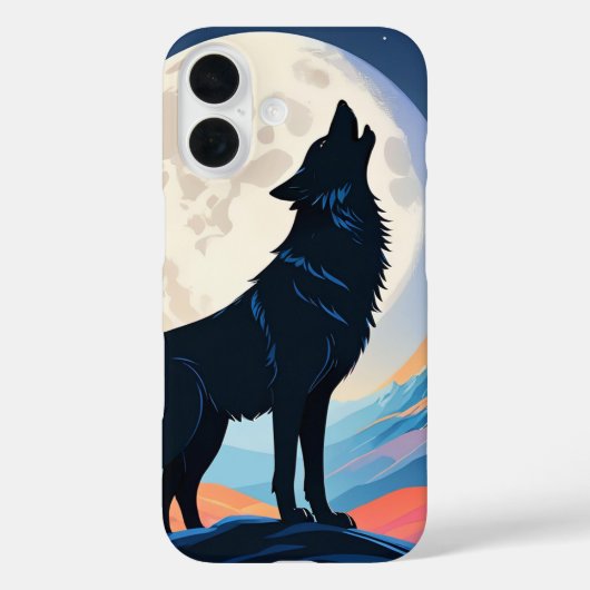 オオカミが月で泣いている Case-Mate iPhoneケース (裏面)