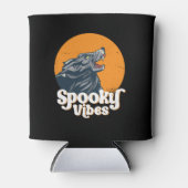 オオカミが月のバイブハロウィンで不気味ハウリング 缶クーラー (正面)