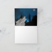 オオカミが月の挨拶状に叫ぶ カード (内部)