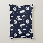 オオカミが月の枕でハウリング アクセントクッション (正面(垂直))